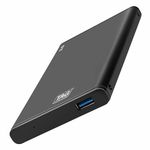 TAG 2.5 inch SATA Casing USB 3.0 HDD/SSD Portable Metal External Enclosure | Free OTG USB to Type-C | Fast Transfer Speeds Upto 5Gbps | On-The-Go Storage | Data Backup | Supports Up To 6TB HDD (Black)