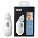 Braun Healthcare Nasal Aspirator 1, BNA100EU. Clear stuffy noses quickly & gently. Electric nasal aspirator for all ages 0+, White