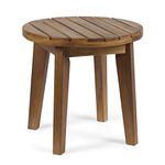 Christopher Knight Home 305845 Parker Outdoor 16" Acacia Wood Side Table, Teak Finish