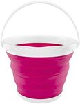 Southern Homewares Foldable Silicone Collapsible 2.65 Gallon Bucket Pink