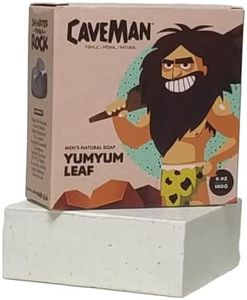 Caveman YUMYUM LEAF Men's Natural Soap: Mint & Tea Tree Exfoliating Bar with Jojoba Oil & Aloe Vera Hydration (180g)