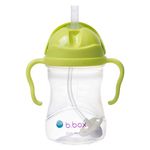 b.box Kids Sippy Cup with Weighted Straw, Easy Grip Water Bottle Handles, Simple Flip-Top Lid Bottles for Babies, Leakproof Weighted Silicone Straw, 240ml, (Pineapple)