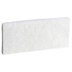 3M Floor Scrubber Pad - 5x10 inches - Doodlebug White 8440 - Light Duty - 20 Pads per case - Commercial Scrubbing