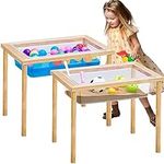 Uiifan 2 Sets Sensory Table Wood Sa