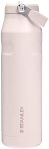 Stanley IceFlow Flip Straw 2.0 Water Bottle 36 oz | Built-In Straw with Larger Opening | Lightweight and Leak Resistant | Insulated Stainless Steel | BPA-Free | Rose Quartz