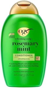 OGX Refreshing Scalp with Rosemary Mint Conditioner, Clarifying Blend to Remove Excess Oil and Residue, Clears Away Buildup, Sulfate Free, 385ml