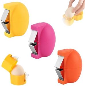 Egg Shell Opener Egg Cracker Tool, 2026 New Eggs Separator Tools for Raw and Hard Boiled Eggs Peeler Shell Remover, Egg Cracking Peeling Tool Portable Kitchen Gadgets for Cooking Baking (3Color, 3pcs)