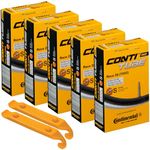 Continental Bicycle Tubes Race 28 700x20-25 S42 Presta Valve 42mm Bike Tube Super Value Bundle (Pack of 5 Conti Tubes & 2 Conti tire Lever)