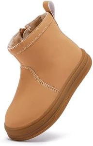 BMCiTYBM Baby Girl Boy Boots High Top First Walking Shoes Camel 6-12 Months