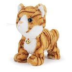 Interactive Electronic Plush Cat Toy for Kids - Update Touch Control Meow Kitten with LED Eyes, Electronic Robot Cat Toys Gifts for Boys & Girls Birthday Christmas (Yellow)