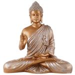 zart Samadhi Buddha Showpiece for Home & Office Decor Gift Itam(16 inch Golden)
