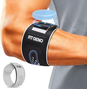 Fit Geno Elbow Brace for Tennis & Golfer's Elbow: Adjustable Elbow Strap for Tendonitis Pain Relief with Compression Pad - Support for Sports Men and Women - Forearm 10''-15.5'', 1 Pack