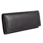 mtuggar Wome's Clutch Wallet Brown Real Leather (2805) (Black 1)