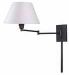 Kenroy Home 30110BRZ Simplicity Wall-Mounted 150-Watt Swing-Arm Lamp, Bronze