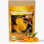FRESHDRINKUS, Premium 1oz Turmeric Powder, 100% Natural & Pure Turmeric Powder, Ground Turmeric Powder, Turmeric Seasoning Root Powder, No Additives, No Gluten, Vegan.