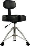 Drum Stool with Backrest Hydraulic Adjustable Height (71.5-86cm) Drum Throne Double-braced Drum Chair Removable Drum Stool for Adult Drummers Guitar Players