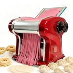 LEONEBEBE Compact Electric Pasta Maker - 135W Mini Noodle Machine with 2.5mm Stainless Steel Blade, 5kg/H Output, Adjustable Thickness 0.3-4mm for Home Kitchen, Healthy Homemade Pasta