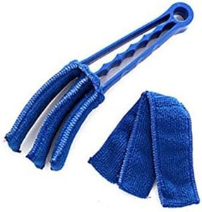 Venetian Blind Cleaner Washable Blind Duster Slat Cleaners Tool Cleaner Brush for Window Shutters(Blue)