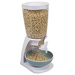 Home Basics Plastic Dry Food Kitchen Cereal Storage Dispenser, White (Single)