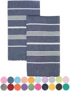 PARK&OZ { 2 Pack } Turkish Cotton Lightweight Towel | Pre-Washed | Absorbent and Quick Dry | Sand Free | Oversized | Towels for Beach,Pool,Bathroom,Spa,Travel,Camping,Fitness,Yoga (Navy)