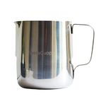 InstaCuppa Milk Frothing Pitcher Jug, Measurement Markings,Finished Stainless Steel Pot, Easy to Pour V-Spout, Heat Resistant Handle (600 ML, Steel)