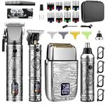 GSKY Hair Clippers for Men, Professional Beard Trimmer for Men, Beard Trimming Kit, Clippers and Trimmers Set, Hair Cutting Kit, Electric Razor, Mens Grooming Kit, Shaving Machines for Men