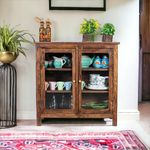 Kraft Bazaar Solid Wooden Madrid Crockery Cabinet | Sideboard Cabinet | Kitchen Cabinet | Finish- Tubaq