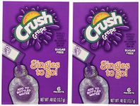 Lot of 9 Boxes/54 Packets Grape CRUSH Sugar Free Singles to go!