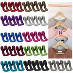 33 Pcs Hanger Mini Flocking Hook Non-slip Clothes Rack Cascading Hanger Hooks Saves Wardrobe Space Easy to Organize With a Whole Set of Clothing Bathroom kitchen Hooks