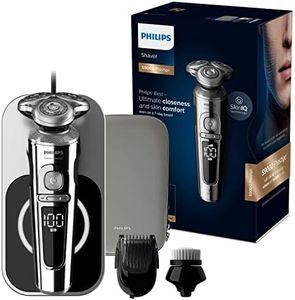 Philips Series 9000 Prestige Wet & Dry Electric Shaver with Qi Charging Pad, Smartclick Beard Styler and Facial Cleansing Brush - SP9863/14