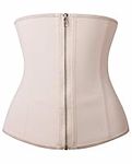 YIANNA Women Zip&Hook Latex Waist T