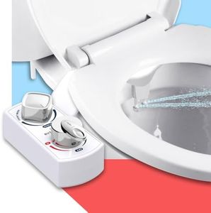 BUTT BUDDY Spa - Bidet Toilet Seat Attachment & Fresh Water Sprayer (Cool & Warm Temperature Control | Easy Setup, Universal Fit, Non-Electric | Dual-Nozzle Cleaning, Adjustable Pressure, Female Wash)