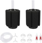 ALEGI Aquarium Sponge Filter for 20 Gallon Fish Tank, Betta, Nano, Shrimp, Fry, Biochemical Filter with Airline Tubing, Check Valves, Suction Cups