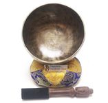 Antique Color Tibetan Handmade Meditation Singing Bowl Sets by NHZ (6")