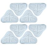 BlueStars 8 Packs H2OX5 Microfiber Steam Mop Pad Replacement - Compatible with H2O H20 Steam Mop X5 - Washable & Reusable - Exact Fit for H2O X5 Steam Cleaners H20 Models - Improved Design