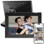Nixplay Digital Touch Screen Picture Frame - 10.1” Photo Frame, Connecting Families & Friends (Black/Silver)