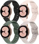 [4 Pack] Sport Bands for Samsung Galaxy Watch 5 Bands 40mm 44mm/Galaxy Watch 6 Band/Galaxy Watch 4 Band, 20mm Adjustable Soft Strap Replacement Band Women Men for Galaxy Watch 6/5/4/3