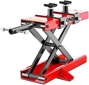 ‎DNA MOTORING Motorcycle Scissor Lift Jack Hoist Stand with Saddle and Pins - 1100lbs (500KG) 3.7-14.8" Lifting Range, TOOLS-00289