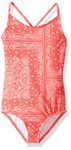 Billabong Girls One Piece Center Back Tie Swimsuit One Piece Swimsuit - red -