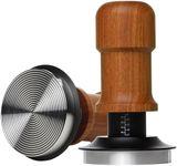 Coosigar 58mm Espresso Tamper, Premium Barista Coffee Tamper with Constant 30lb Calibrated Spring Loaded,Stainless Steel Base and Mahogany Handle.Fits for All 58mm Portafilters,Espresso Accessories