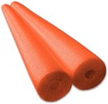 2 Pack Oodles Jumbo 55 Inch x 3.5 Inch Jumbo Swimming Pool Noodle Foam Multi-Purpose Orange