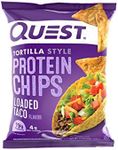 Quest Nutrition Tortilla Style Protein Chips, Loaded Taco, Low Carb, Gluten Free, Baked, 1.1 Ounce (Pack of 12)