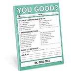 Knock Knock You Good? Nifty Note Pad, Supportive Check-in Memo Notepad, 4 x 5.25-inches