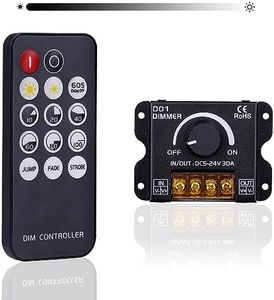 GOMING DC 5V 12V 24V 30A RF LED Dimmer PWM Controlador de Atenuación Control Inalámbrico o a Través de la Perilla para Ajustar el Brillo Adecuado para Tiras de luces LED