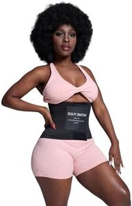 Sculpt Snatch Hourglass Waist Trainer for Women – Adjustable Sweat Band for Stomach, Tummy Control & Workout Waist Trimmer (BLACK,X-Large)