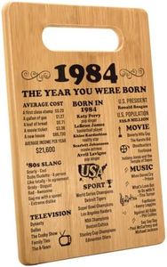 Henghere 40th Birthday Gifts for Women or Men, Happy 40 Year Old Birthday Gifts, 40th Birthday Present, Vintage 1984 40th Birthday Decorations - Cutting Board