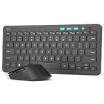 Rii Wireless Keyboard and Mouse Combo,Compact Keyboard and Wireless Mouse for PC Laptop Desktop