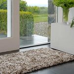 Affordable Durable Brown Beige Fuffly Shaggy Shag Carpet Runner Rug Modern Super Soft Plush Thick Taupe Cream Living Room Kitchen Bedroom Long Narrow Mat Area Rugs 60cm x 240cm