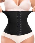 Werkiss Waist Trainer for Women Corset Shapewear Tummy Control Body Shaper Slimming Girdle Band Steel Boned Waist Cincher Underwear(#2 Black, M)