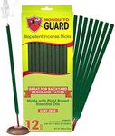 Mosquito Guard 12 Mosquito Repellent Sticks, 2.5 Hrs Protection 1ft Citronella Incense Sticks Outdoor, Plant-Based Mosquito Repellent Incense Sticks, Mosquito Repellent Outdoor Patio, Bug Repellent